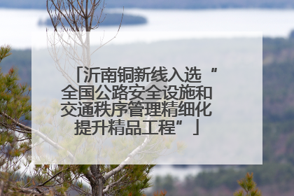 沂南铜新线入选“全国公路安全设施和交通秩序管理精细化提升精品工程”