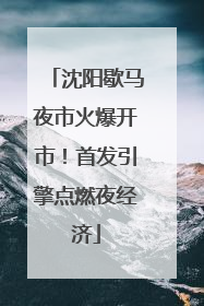 沈阳歇马夜市火爆开市！首发引擎点燃夜经济