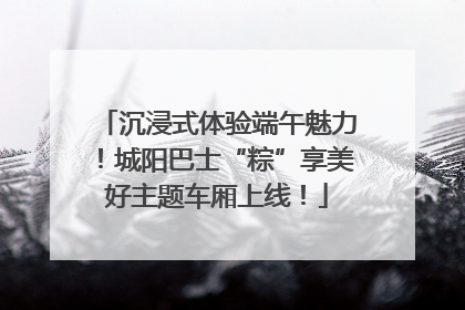沉浸式体验端午魅力！城阳巴士“粽”享美好主题车厢上线！