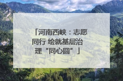 河南西峡：志愿同行 绘就基层治理“同心圆”