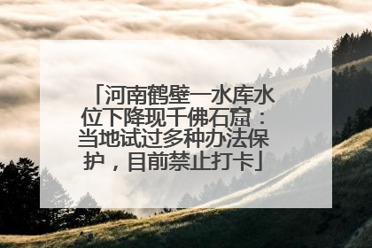 河南鹤壁一水库水位下降现千佛石窟：当地试过多种办法保护，目前禁止打卡