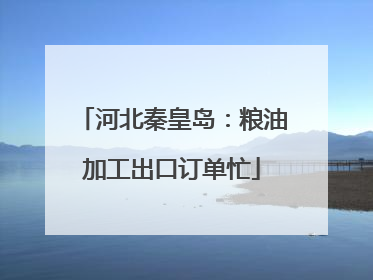 河北秦皇岛：粮油加工出口订单忙