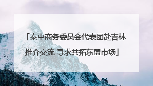 泰中商务委员会代表团赴吉林推介交流 寻求共拓东盟市场