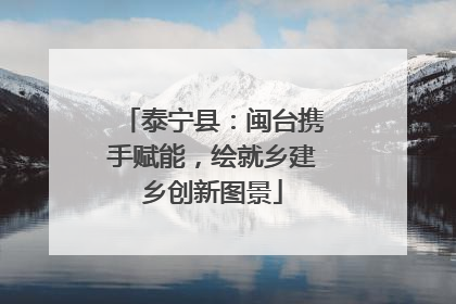 泰宁县：闽台携手赋能，绘就乡建乡创新图景