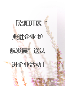 洛阳开展“典进企业 护航发展”送法进企业活动