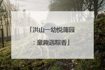 洪山一幼悦蒲园：童趣遇粽香