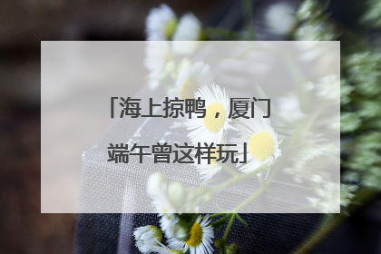 海上掠鸭，厦门端午曾这样玩