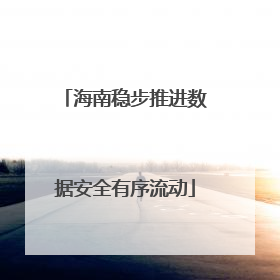 海南稳步推进数据安全有序流动
