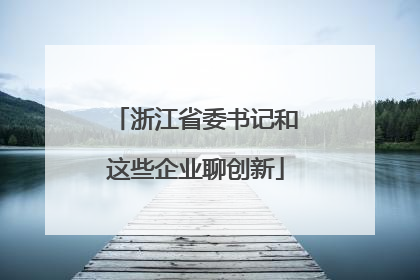 浙江省委书记和这些企业聊创新