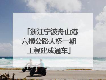 浙江宁波舟山港六横公路大桥一期工程建成通车
