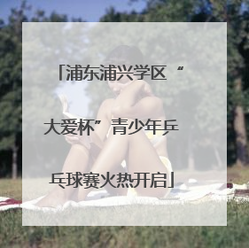 浦东浦兴学区“大爱杯”青少年乒乓球赛火热开启