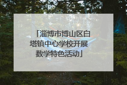 淄博市博山区白塔镇中心学校开展数学特色活动