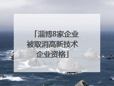 淄博8家企业被取消高新技术企业资格