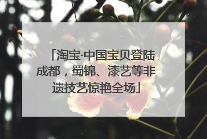 淘宝·中国宝贝登陆成都，蜀锦、漆艺等非遗技艺惊艳全场