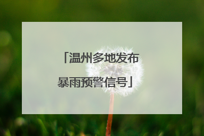 温州多地发布暴雨预警信号