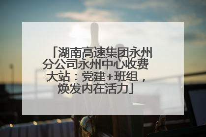 湖南高速集团永州分公司永州中心收费大站：党建+班组，焕发内在活力