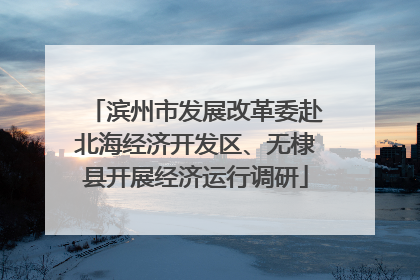 滨州市发展改革委赴北海经济开发区、无棣县开展经济运行调研