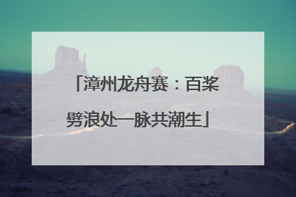 漳州龙舟赛：百桨劈浪处一脉共潮生
