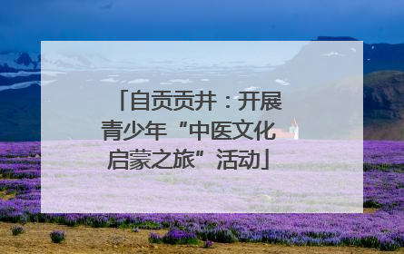 自贡贡井：开展青少年“中医文化启蒙之旅”活动
