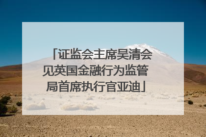 证监会主席吴清会见英国金融行为监管局首席执行官亚迪