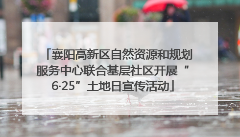 襄阳高新区自然资源和规划服务中心联合基层社区开展“6·25”土地日宣传活动