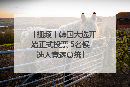视频丨韩国大选开始正式投票 5名候选人竞逐总统