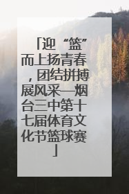 迎“篮”而上扬青春，团结拼搏展风采—烟台三中第十七届体育文化节篮球赛