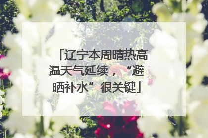 辽宁本周晴热高温天气延续，“避晒补水”很关键