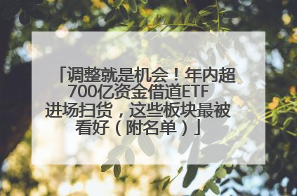 调整就是机会！年内超700亿资金借道ETF进场扫货，这些板块最被看好（附名单）