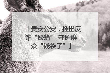贵安公安：推出反诈“秘籍” 守护群众“钱袋子”