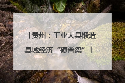 贵州：工业大县锻造县域经济“硬脊梁”