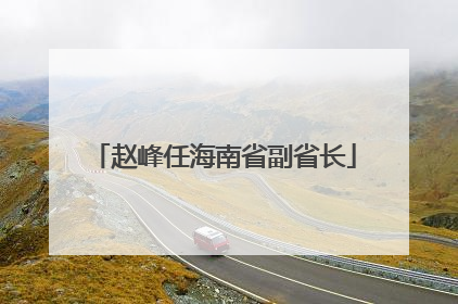 赵峰任海南省副省长