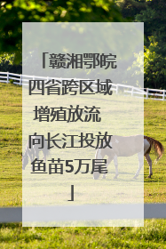 赣湘鄂皖四省跨区域增殖放流 向长江投放鱼苗5万尾