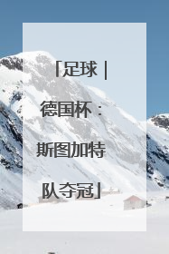 足球｜德国杯：斯图加特队夺冠