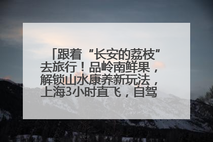 跟着“长安的荔枝”去旅行！品岭南鲜果，解锁山水康养新玩法，上海3小时直飞，自驾高速费优惠