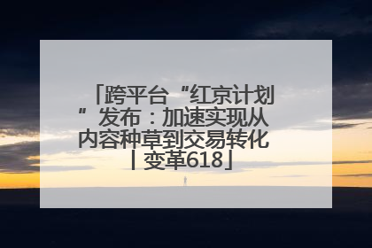 跨平台“红京计划”发布：加速实现从内容种草到交易转化丨变革618
