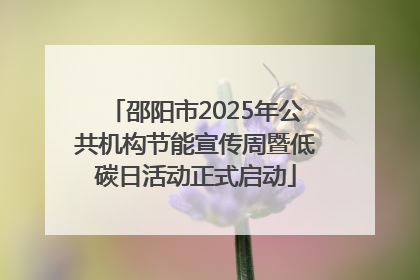邵阳市2025年公共机构节能宣传周暨低碳日活动正式启动