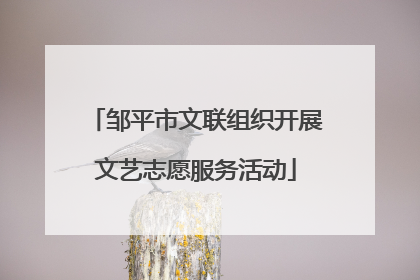 邹平市文联组织开展文艺志愿服务活动