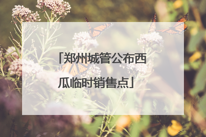 郑州城管公布西瓜临时销售点