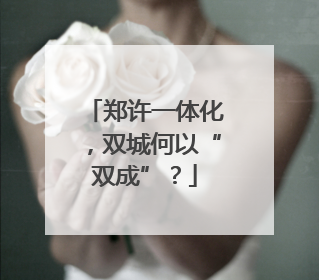郑许一体化，双城何以“双成”？