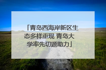 青岛西海岸新区生态多样重现 青岛大学率先切题助力