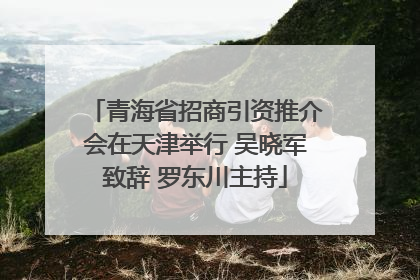 青海省招商引资推介会在天津举行 吴晓军致辞 罗东川主持