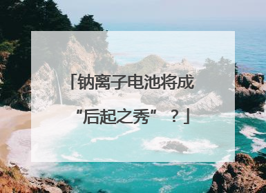 钠离子电池将成“后起之秀”？