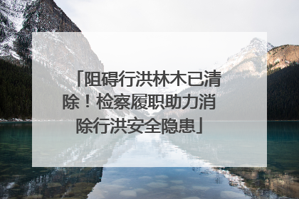 阻碍行洪林木已清除！检察履职助力消除行洪安全隐患