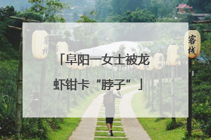 阜阳一女士被龙虾钳卡“脖子”