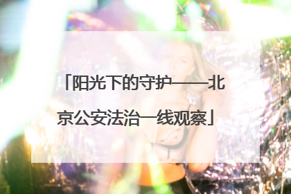 阳光下的守护——北京公安法治一线观察