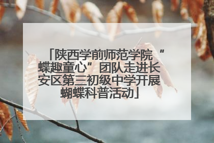 陕西学前师范学院“蝶趣童心”团队走进长安区第三初级中学开展蝴蝶科普活动