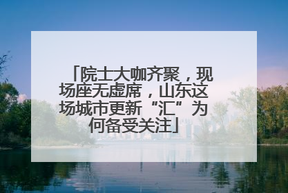 院士大咖齐聚，现场座无虚席，山东这场城市更新“汇”为何备受关注