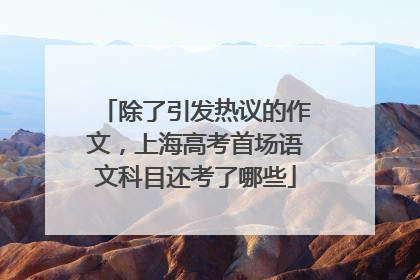 除了引发热议的作文，上海高考首场语文科目还考了哪些
