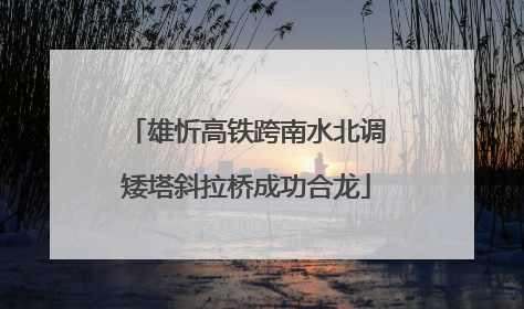 雄忻高铁跨南水北调矮塔斜拉桥成功合龙